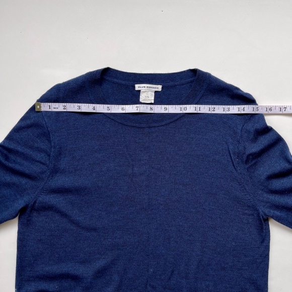 Club Monaco Crew Neck Navy Blue Sweater. Size Large - Picture 9 of 12